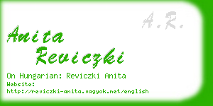 anita reviczki business card